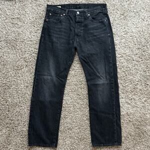 Levi’s Premium Clothing Big E Black Denim Jeans Pants Straight Fit Size 34x30